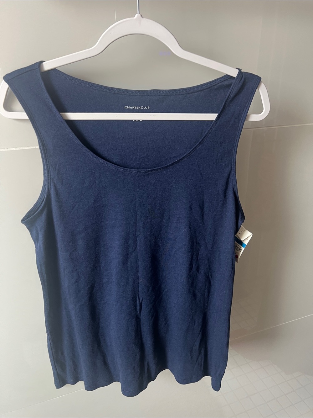 Charter Club/Macys navy blue tank top size XLarge new with tags